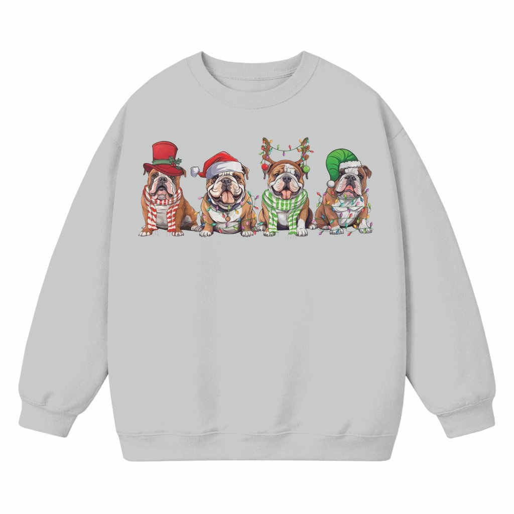 English Bulldog Sweatshirt – Christmas Gift for Dog Mom Cute - front view