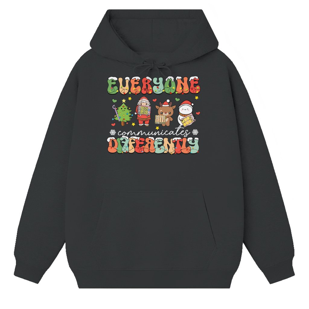 Autism Awareness SLP Hoodie – Christmas Gift for Speech Therapist Funny - front view