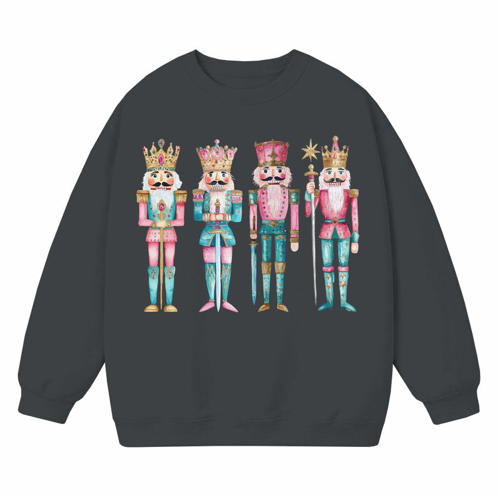 Nutcracker Sweatshirt – Christmas Gift for Women Festive Watercolor - front view