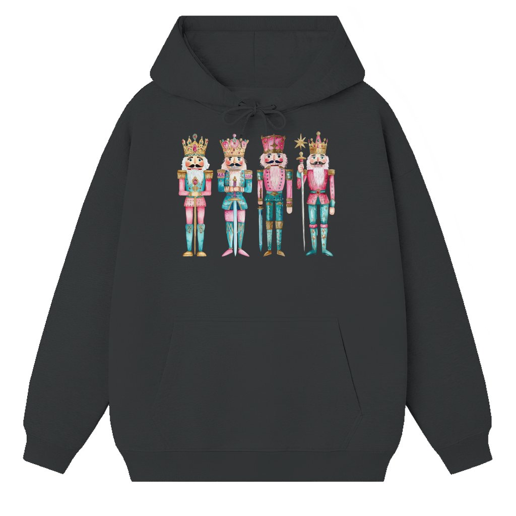 Nutcracker Hoodie – Christmas Gift for Women Watercolor Festive - front view