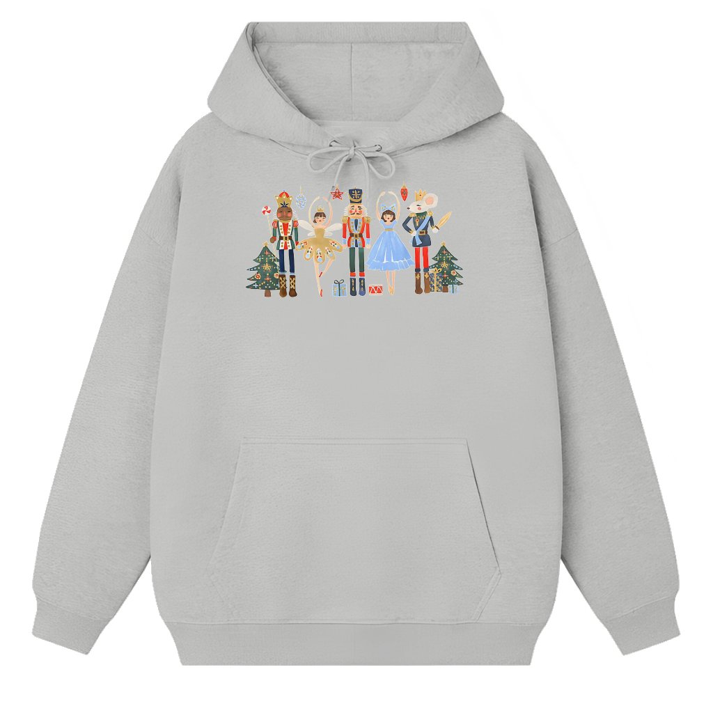 Cute Nutcracker Hoodie – Christmas Gift Festive Graphic - front view