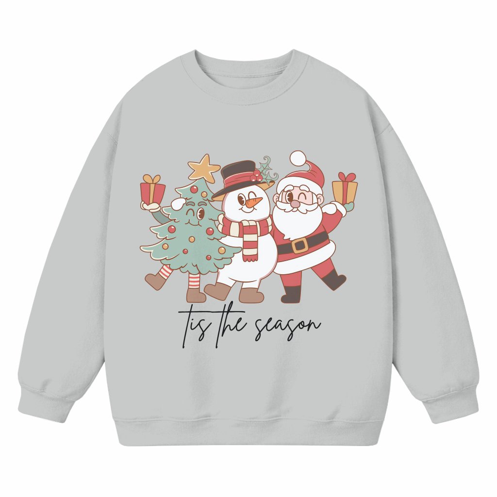 Tis The Season Sweatshirt – Christmas Gift Vintage Retro - front view