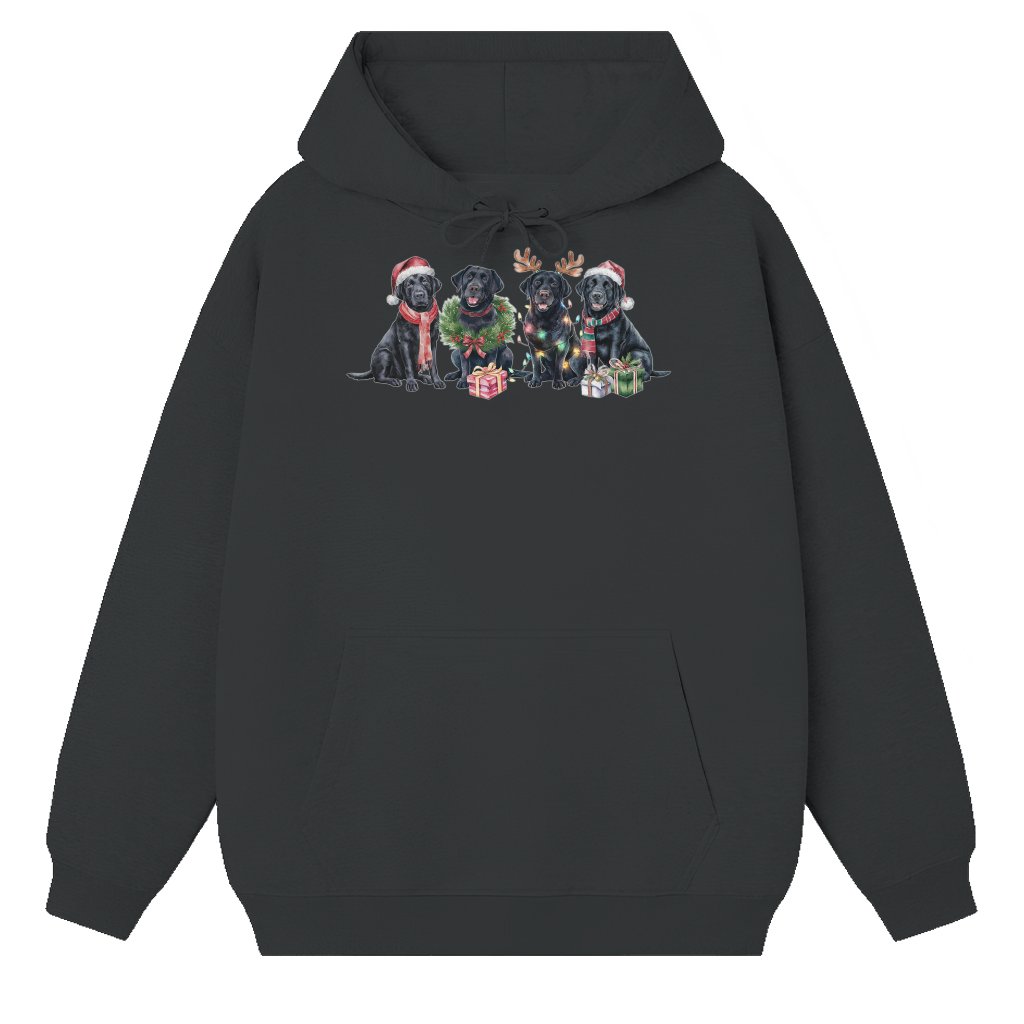 Funny Black Labrador Dog Hoodie – Christmas Gift for Dog Lovers - front view