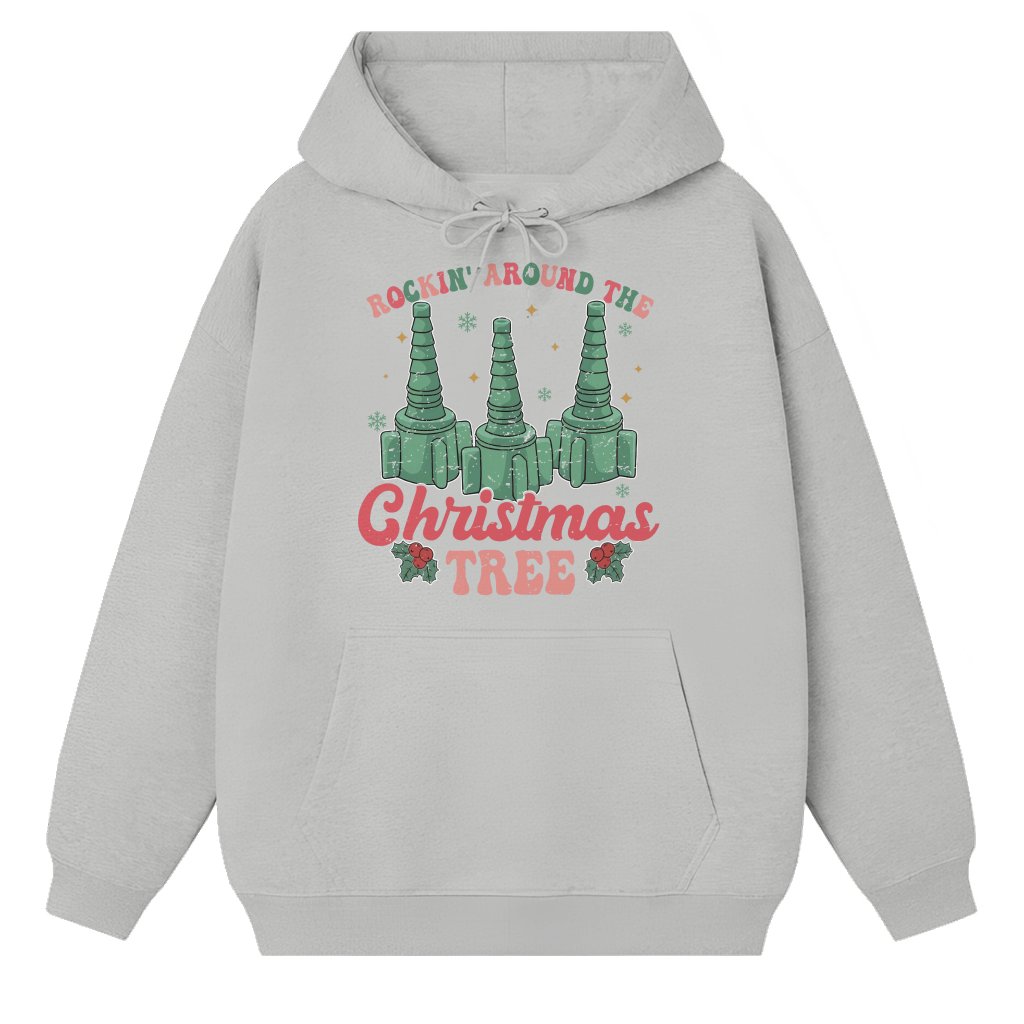 Funny Nurse Rocking Around The Tree Hoodie – Christmas Gift for Nurse - front view