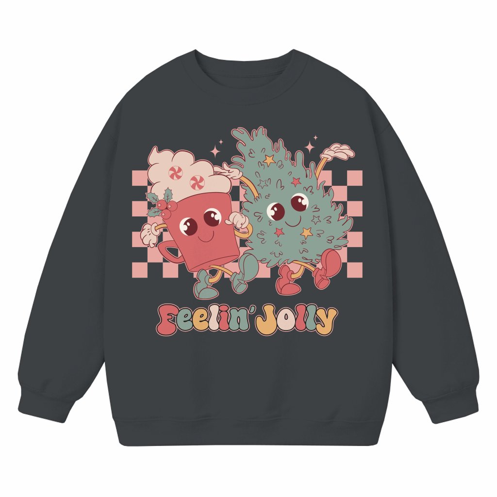 Feeling Joy Sweatshirt – Christmas Gift for Family Retro Vintage Tree - front view