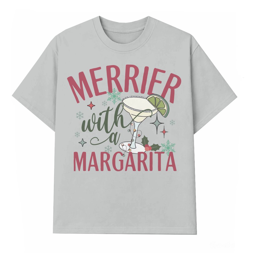 Funny Margarita Cocktail T-Shirt – Christmas Gift for Her Festive - front view