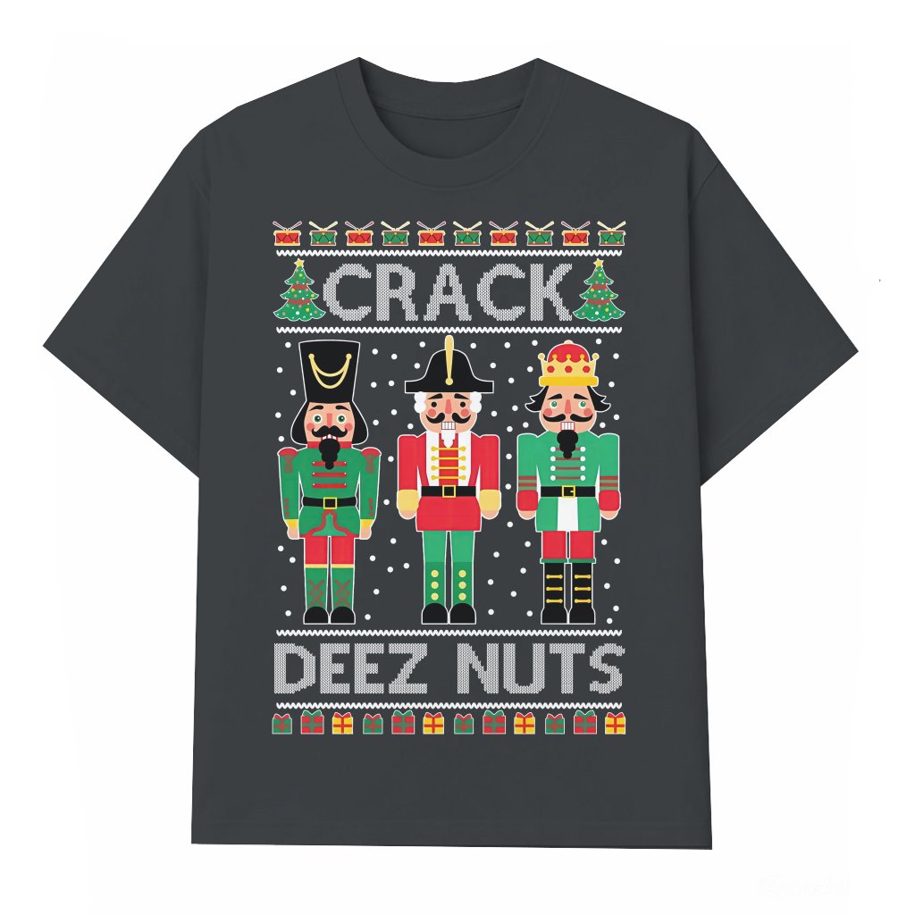 Naughty Nutcracker T-shirt – Christmas Funny Ugly Gift - front view