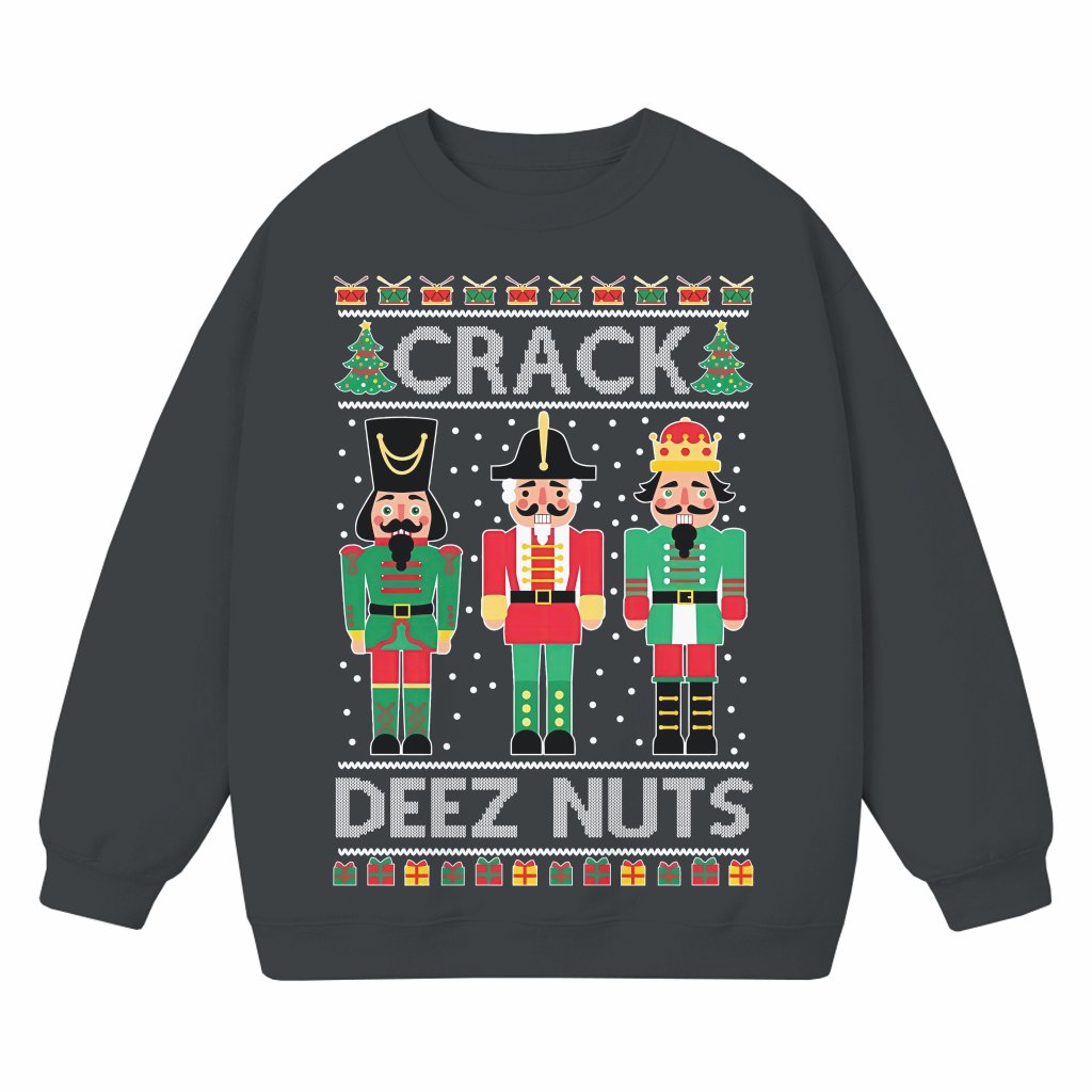 Funny Naughty Nutcracker Sweatshirt – Christmas Gift Ugly Crewneck - front view