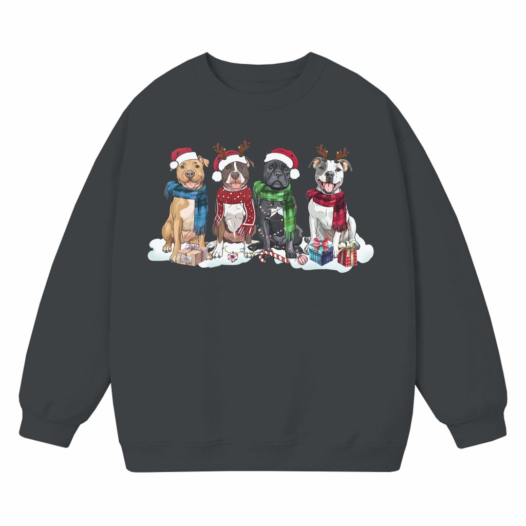 Cute Pitbull Sweatshirt – Christmas Gift for Dog Mom - front view