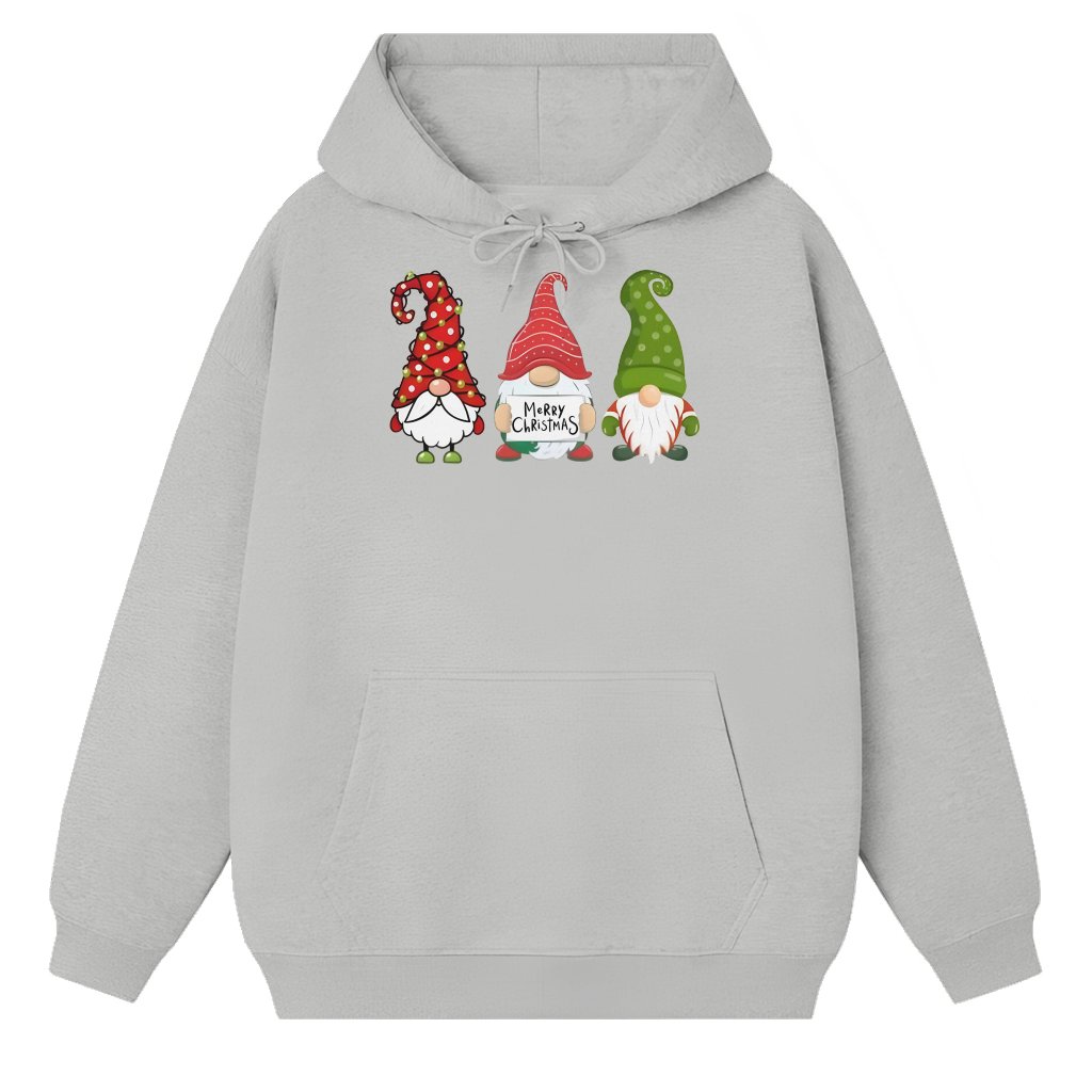 Santa Gnomes Hoodie – Christmas Gift Cute Festive - front view