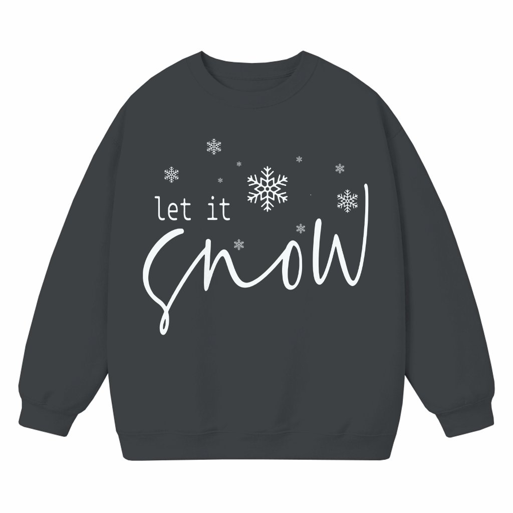 Let it Snow Sweatshirt – Christmas Gift for Women Snowflake Cute Winter - front view