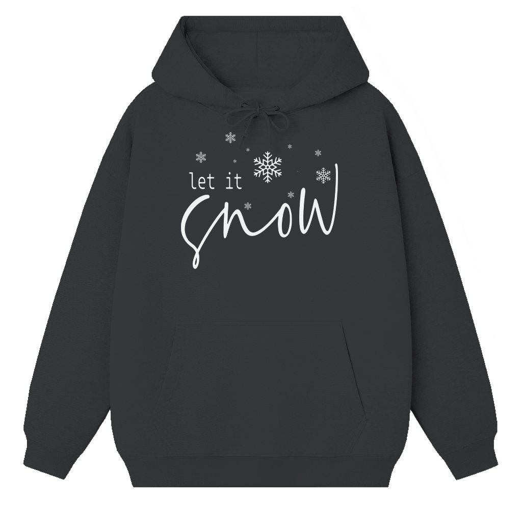 Let it Snow Hoodie – Christmas Gift for Women Cute Snowflake - front view