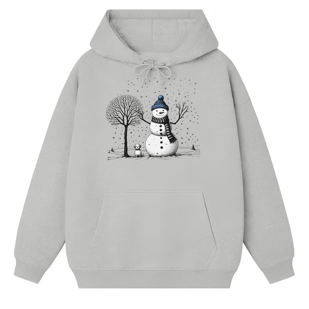 Cute Snowman Hoodie – Christmas Gift for Family Unisex Festive Winter - front view