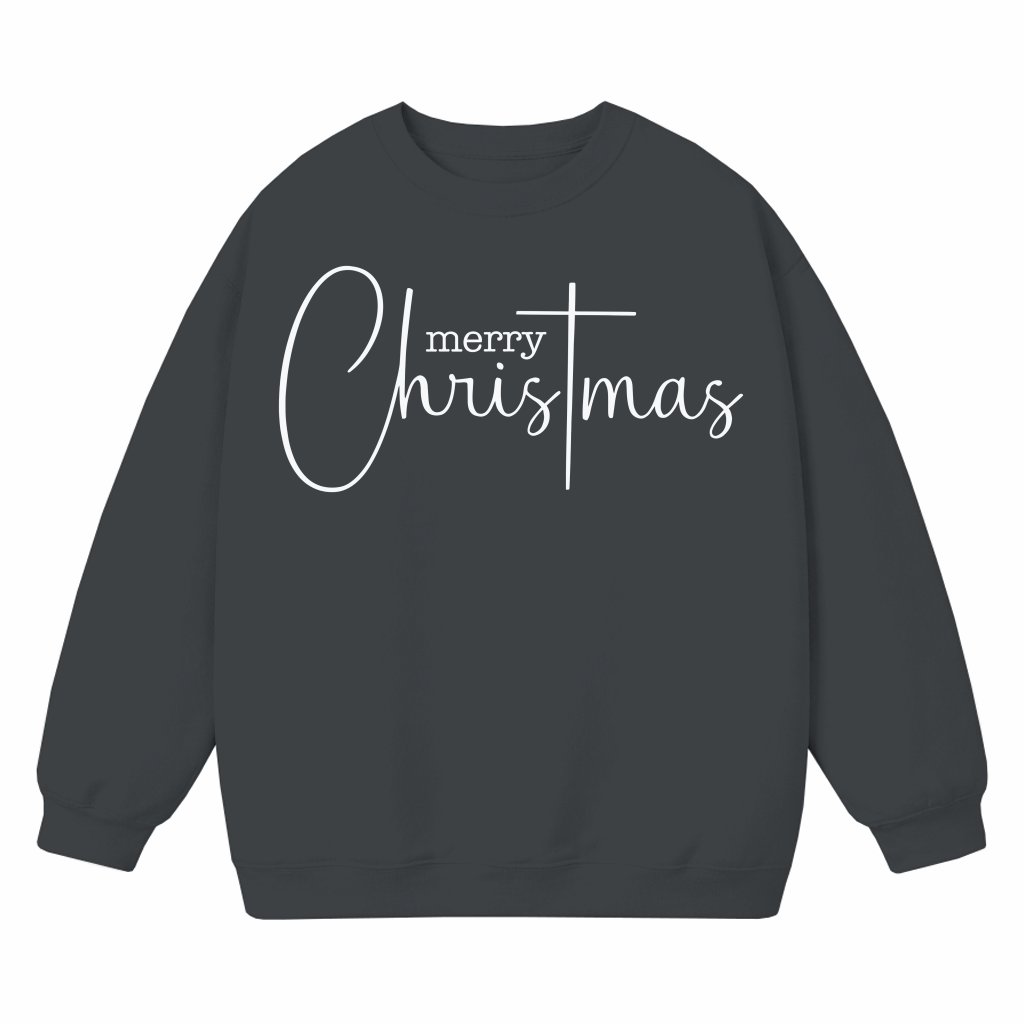 Merry And Bright Sweatshirt – Christmas Gift Cute Winter Holiday Crewneck - front view