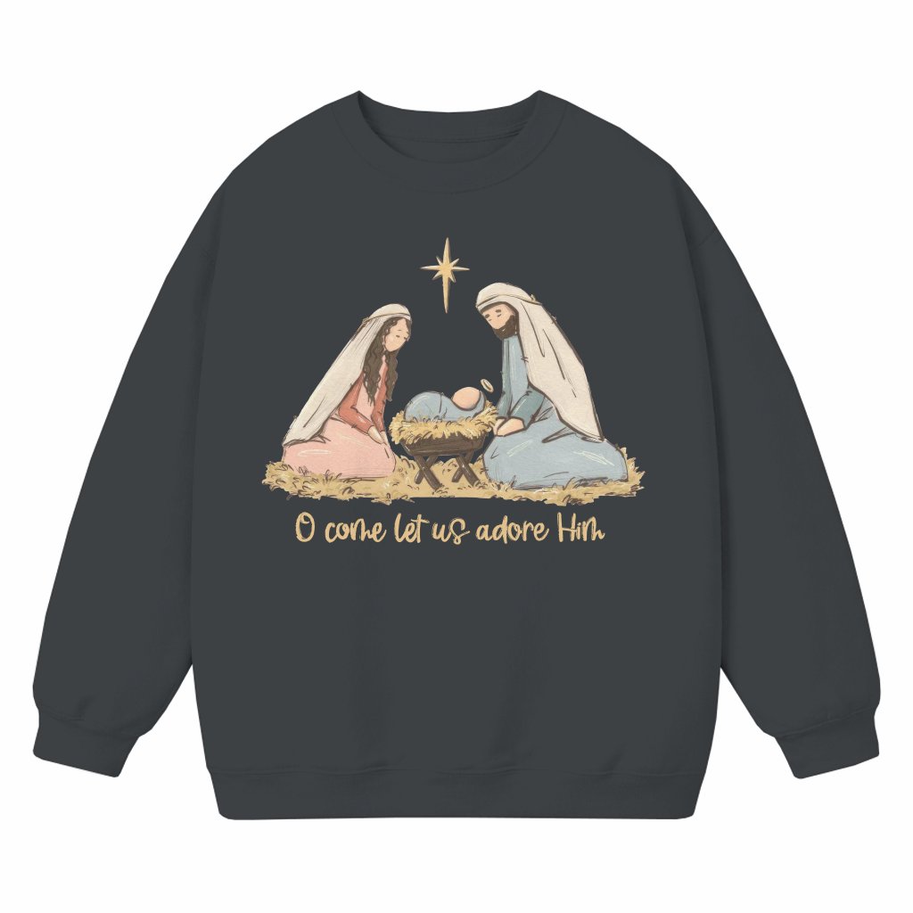 Christian Nativity Sweatshirt – Christmas Religious Gift - front view