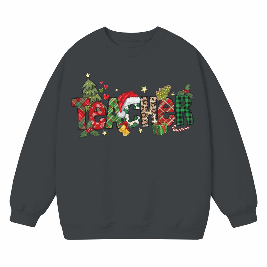 Christmas Teacher Sweatshirt – Teachers Day Gift for Teacher Cute - front view