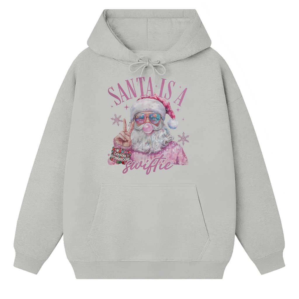 Funny Pink Santa Claus Hoodie – Christmas Gift - front view