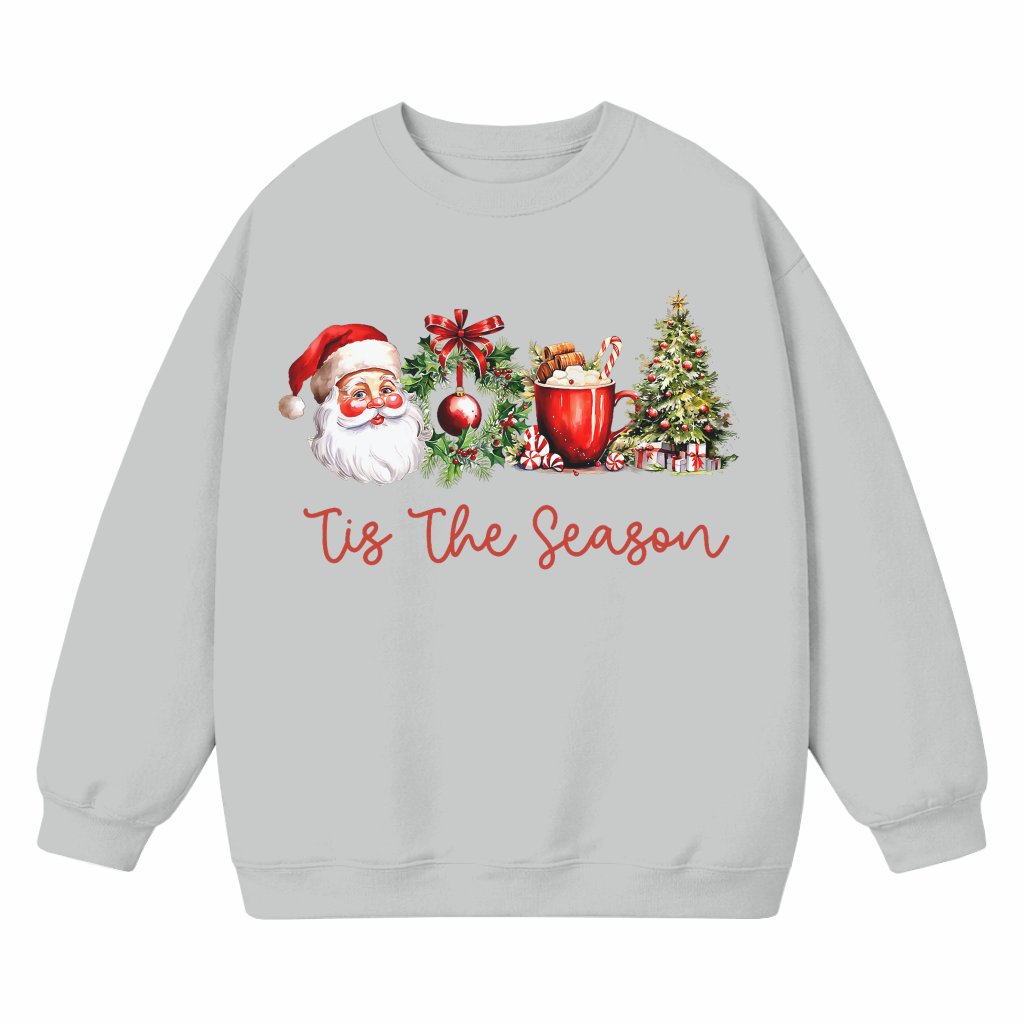 Tis the Season Retro Santa Claus Sweatshirt – Christmas Gift - front view