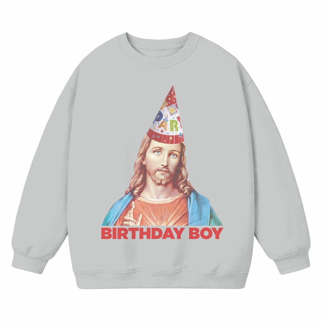 Jesus Birthday Boy Sweatshirt – Christmas Funny Gift - front view