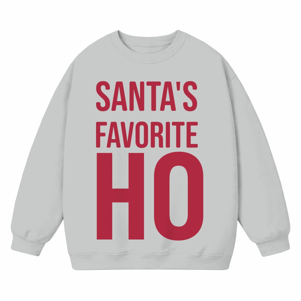Funny Santa's Favorite Ho Sweatshirt – Christmas Gift for Ho Cheeky - front view