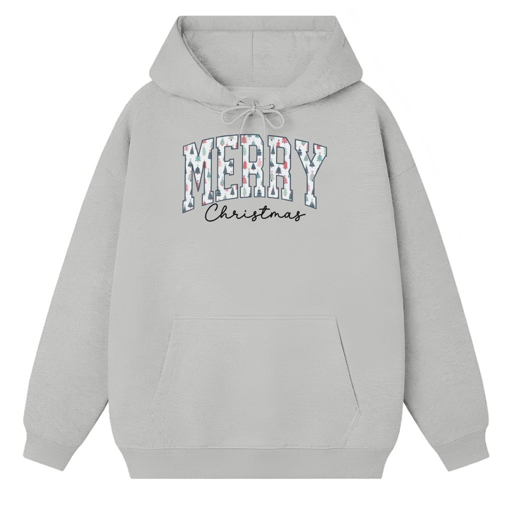 Merry Christmas Tree Hoodie – Christmas Gift for Men Women Festive - front view