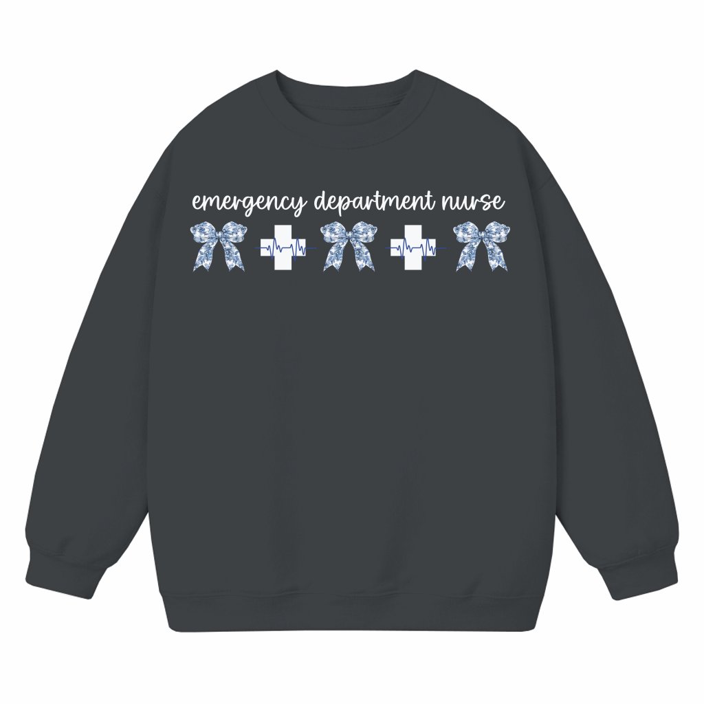 Emergency Department Nurse Sweatshirt – Christmas Gift for ER Nurse Cute - front view