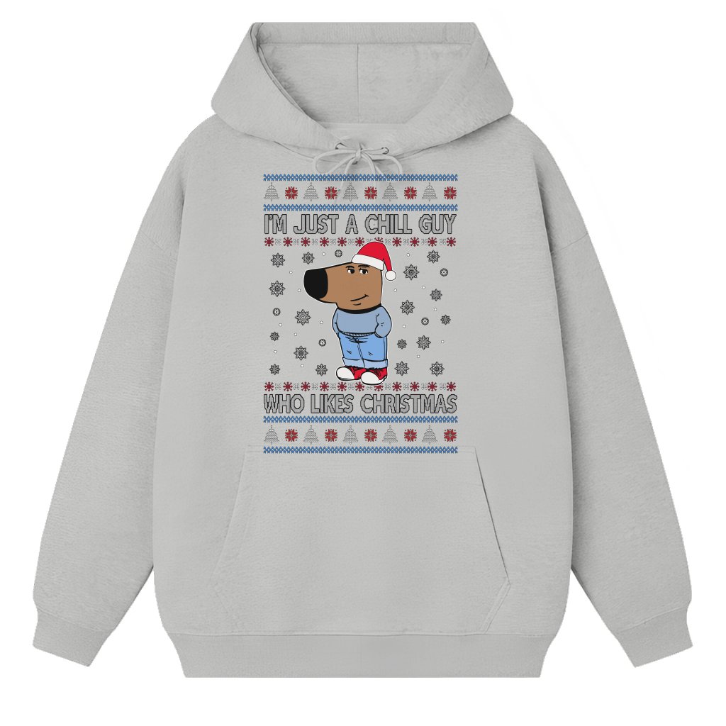 Funny Chill Guy Ugly Hoodie – Christmas Gift for Him - front view