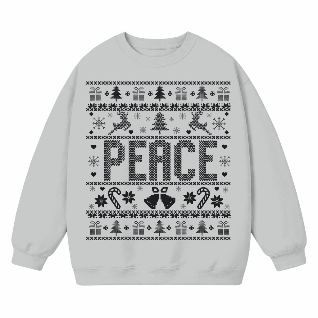 I Come In Peace Sweatshirt – Funny Ugly Christmas Gift for Couples Matching - front view