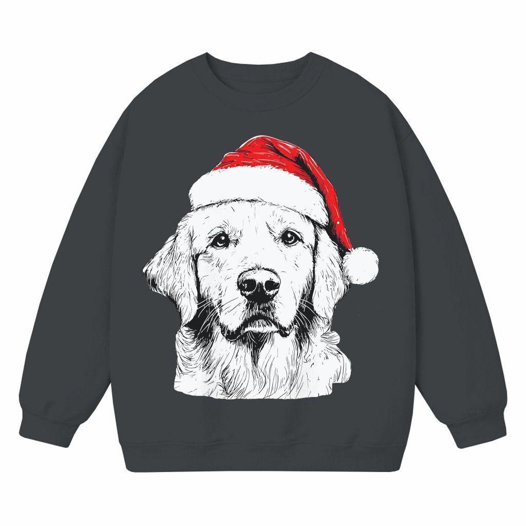 Golden Retriever Sweatshirt – Christmas Gift for Dog Lover Santa Festive - front view