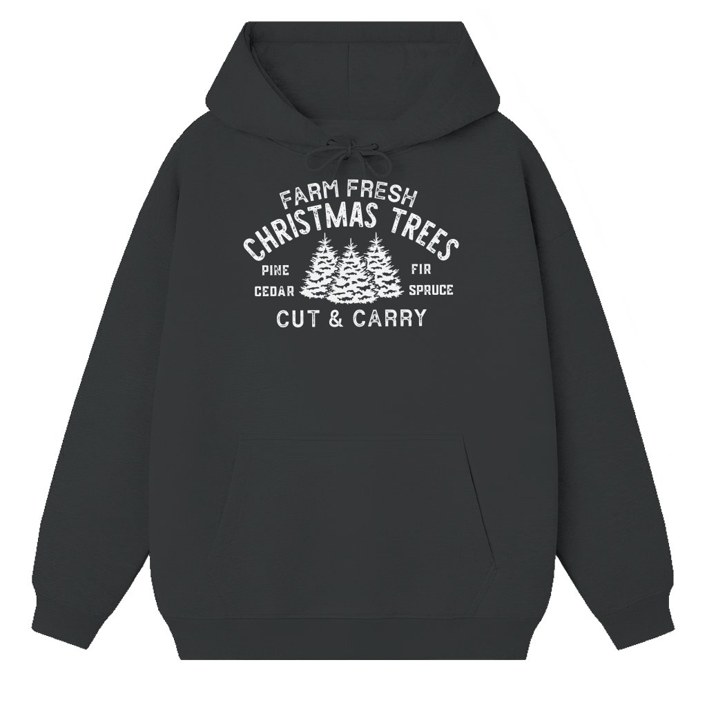 Cute Farm Fresh Christmas Tree Hoodie – Christmas Gift Festive - front view
