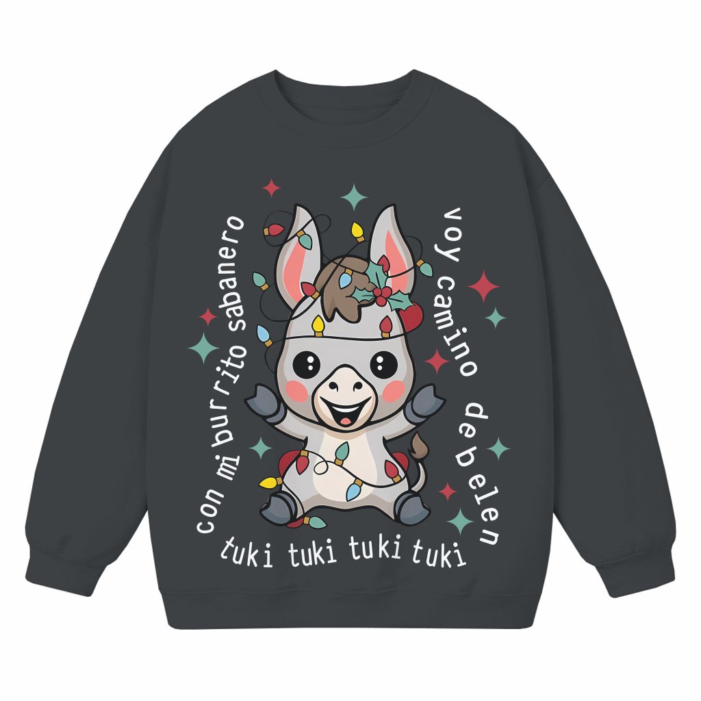 Con Mi Burrito Sabanero Sweatshirt – Christmas Funny Gift - front view