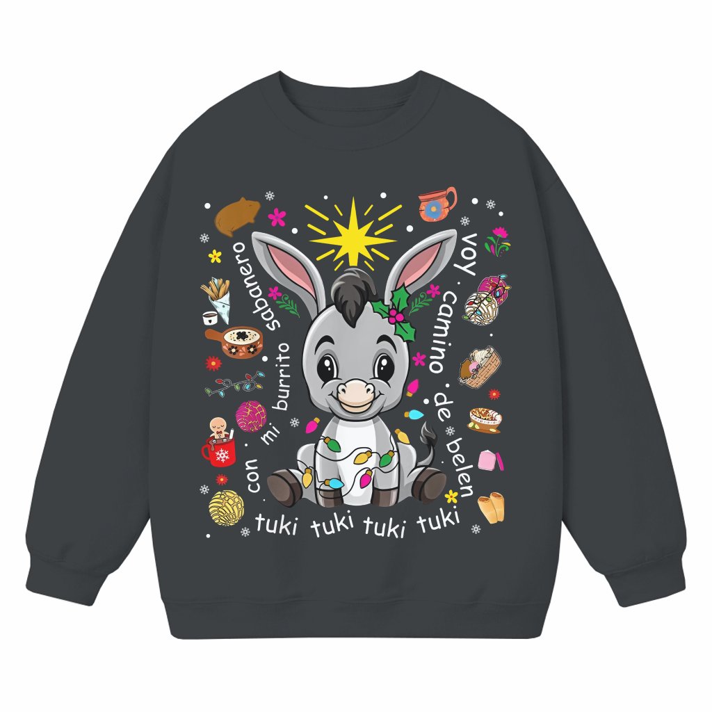 Funny Mexican Christmas Donkey Sweatshirt – Christmas Gift Cute Spanish - front view