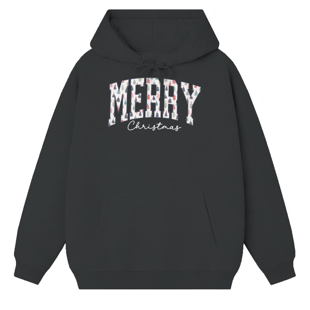 Merry Christmas Hoodie – Christmas Gift for Women Cute Cozy Oversized - front view