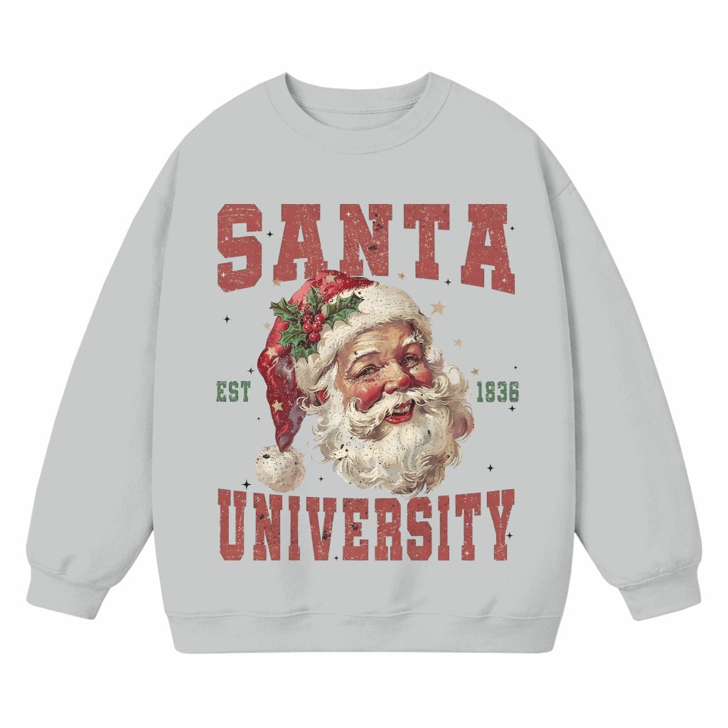 Vintage Santa University Sweatshirt – Christmas Gift Retro - front view