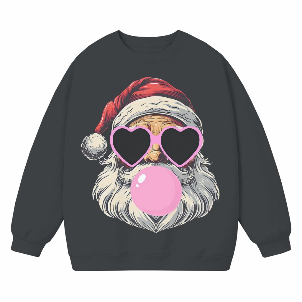 Retro Santa Sweatshirt – Vintage Christmas Gift for Women - front view