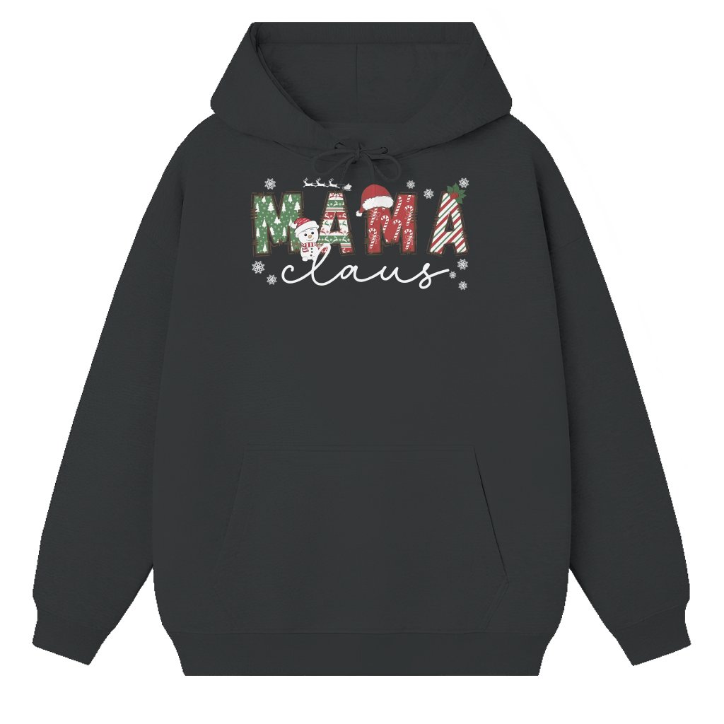 Mama Claus Hoodie – Christmas Holiday Gift for Mom Family Trendy - front view