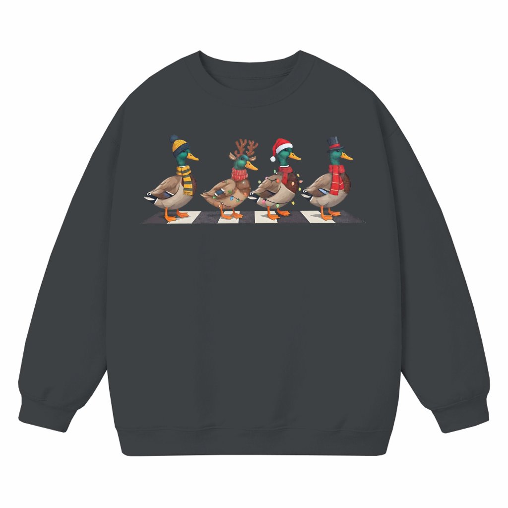 Merry Duckmas Sweatshirt – Christmas Gift for Hunter Funny Mallard Ducks - front view