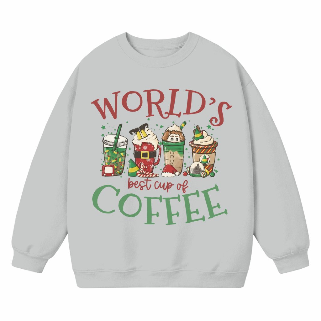 World's Best Coffee Sweatshirt – Christmas Gift for Family Funny - front view