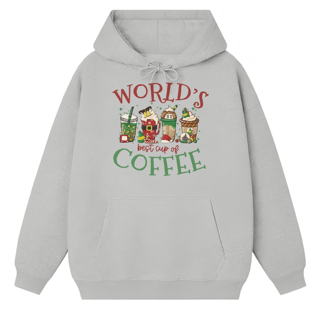 World's Best Cup of Coffee Hoodie – Christmas Gift for Family Funny - front view