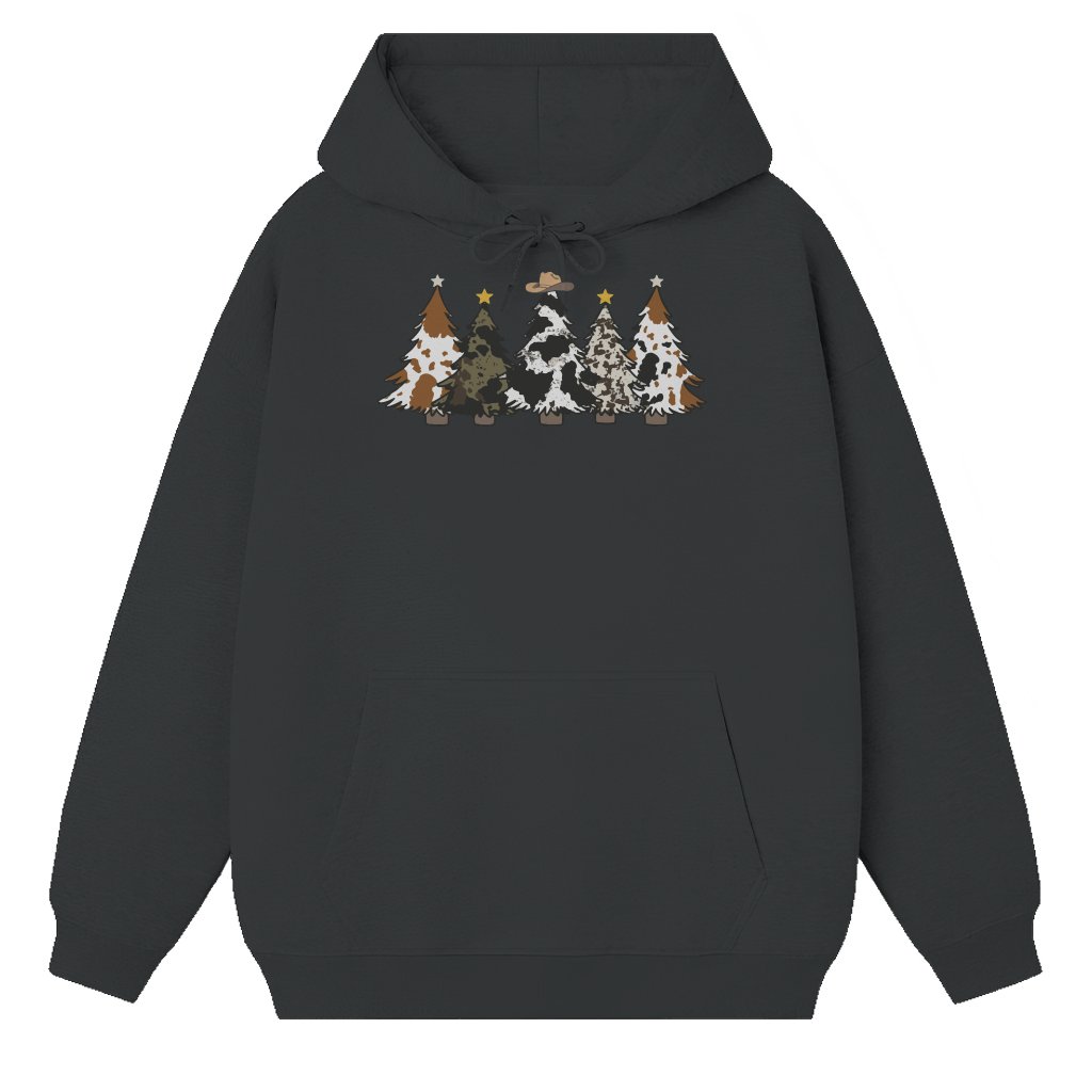 Cowhide Western Hoodie – Christmas Gift for Her Trendy Cute - front view