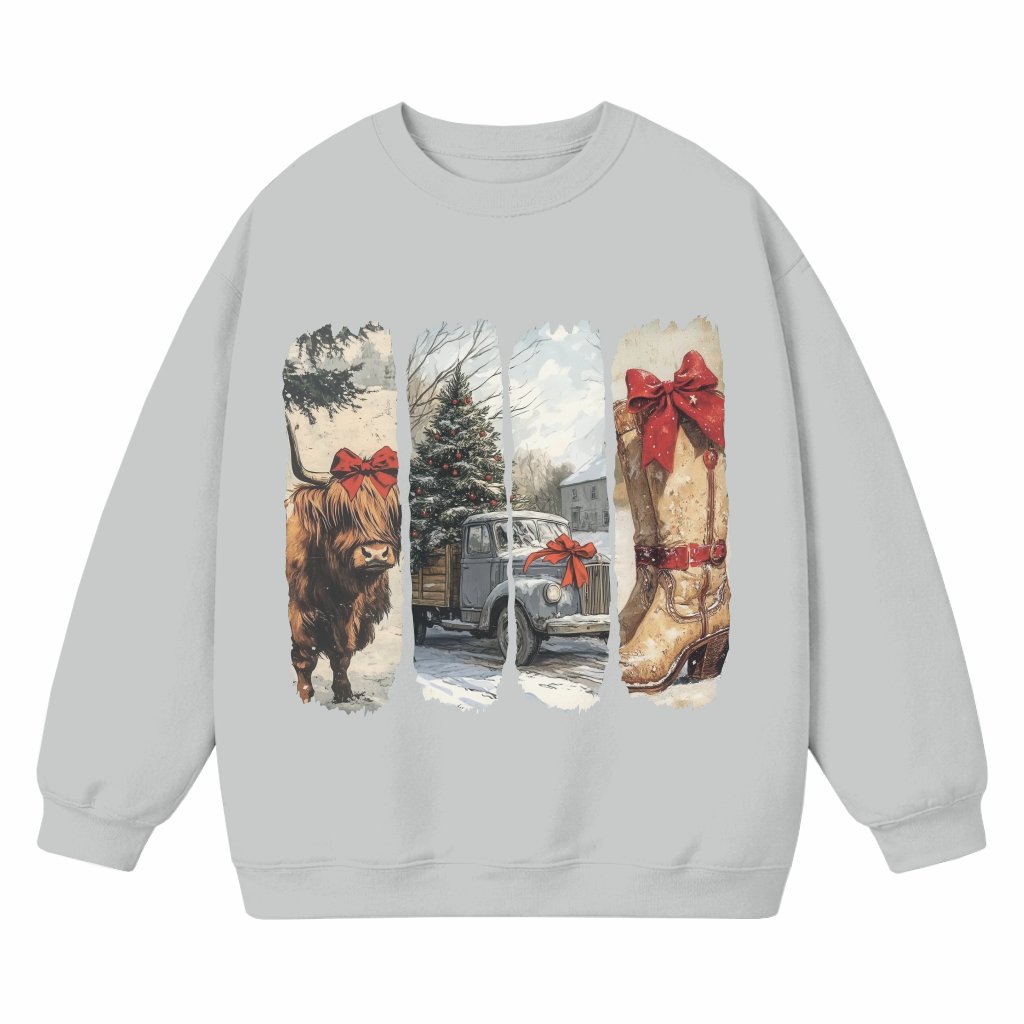 Small Town Girl Sweatshirt – Christmas Gift for Her Vintage Cute - front view