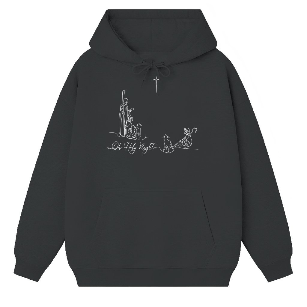 Oh Holy Night Hoodie – Christian Christmas Nativity Gift - front view