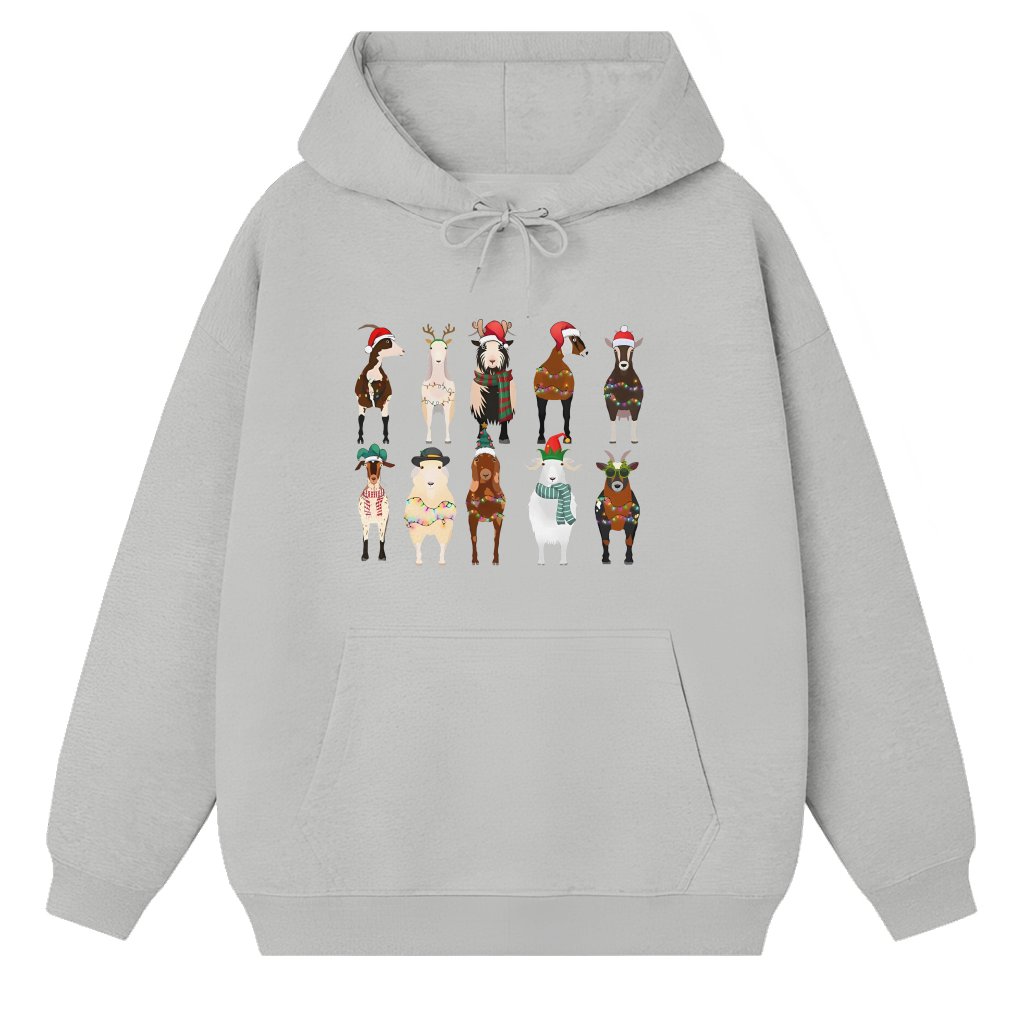 Funny Goat Hoodie – Christmas Gift for Animal Lovers Farm Girl Cute - front view