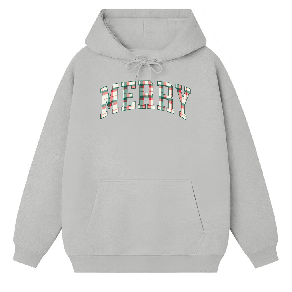 Cute Merry Christmas Hoodie – Christmas Gift Vintage Retro - front view
