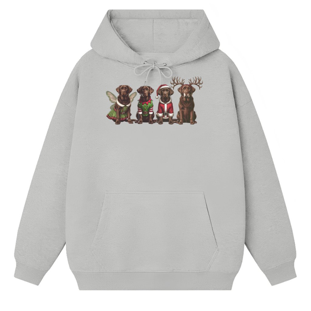Chocolate Labrador Hoodie – Christmas Gift for Brown Lab Mom - front view