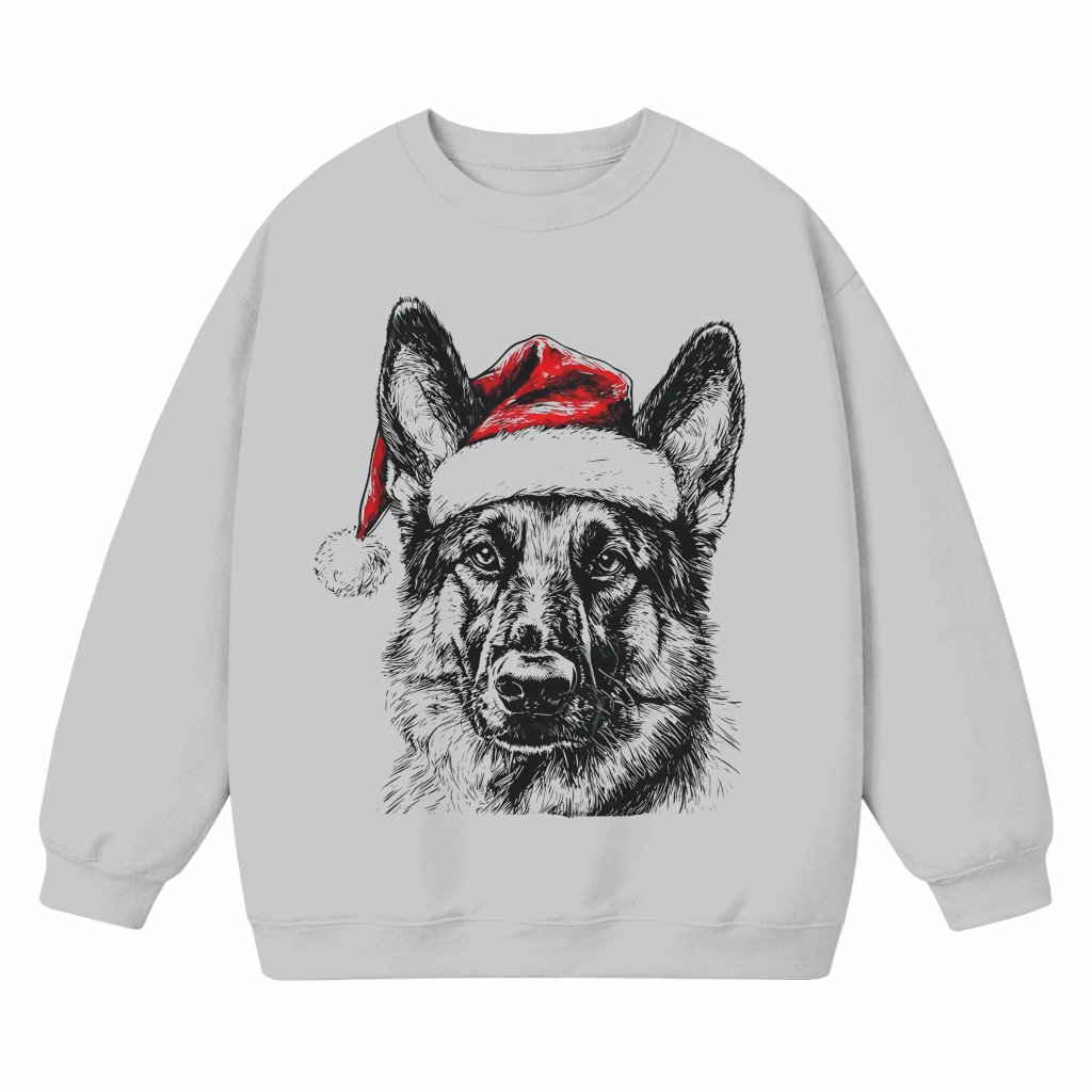 German Shepherd Santa Sweatshirt – Christmas Gift for Women Dog Lovers - front view