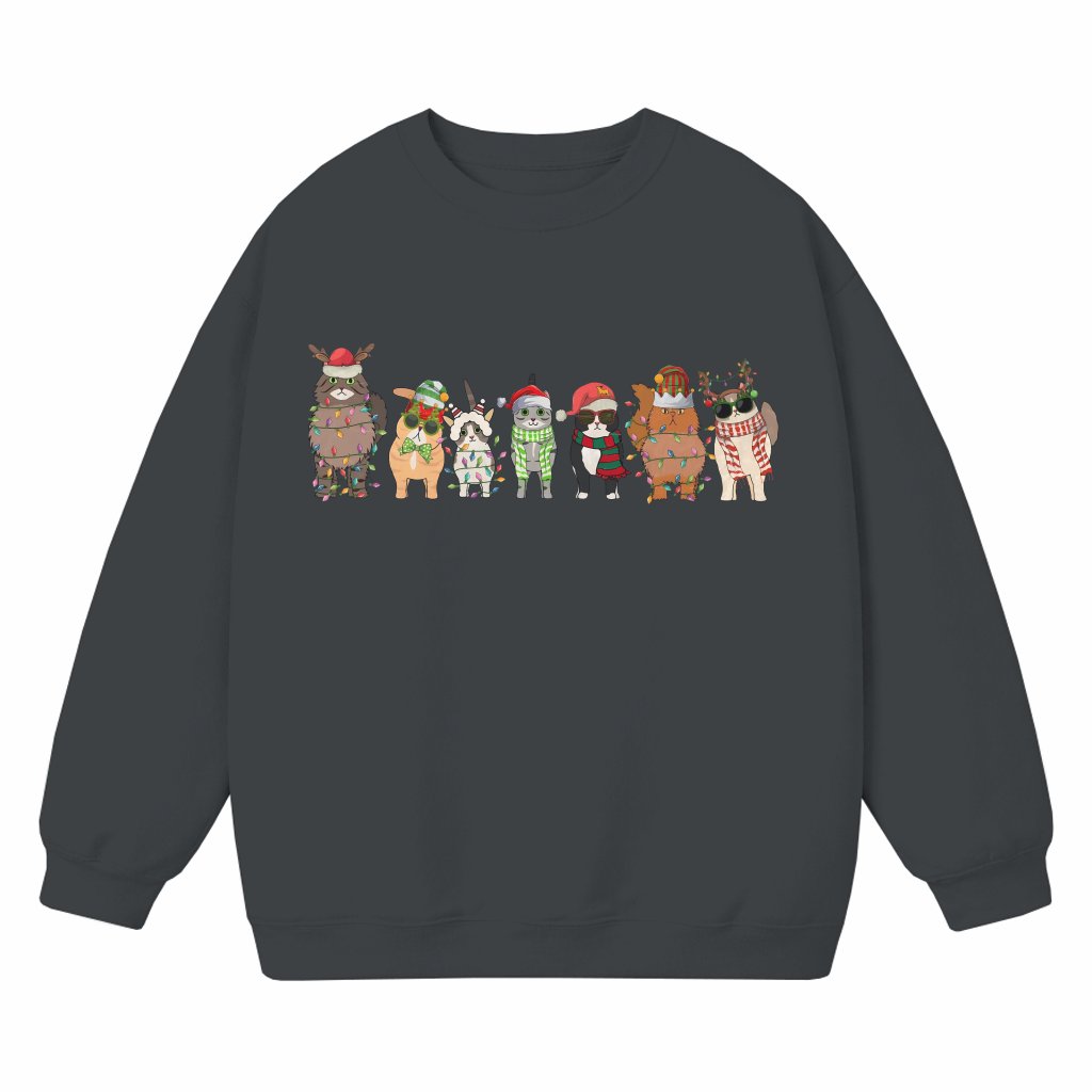 Funny Cats Sweatshirt – Christmas Gift for Cat Mom Cute Kitten - front view