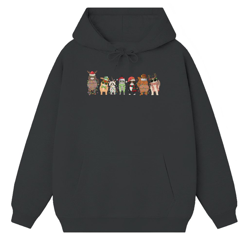 Funny Cats Hoodie – Christmas Gift for Cat Mom Cute - front view