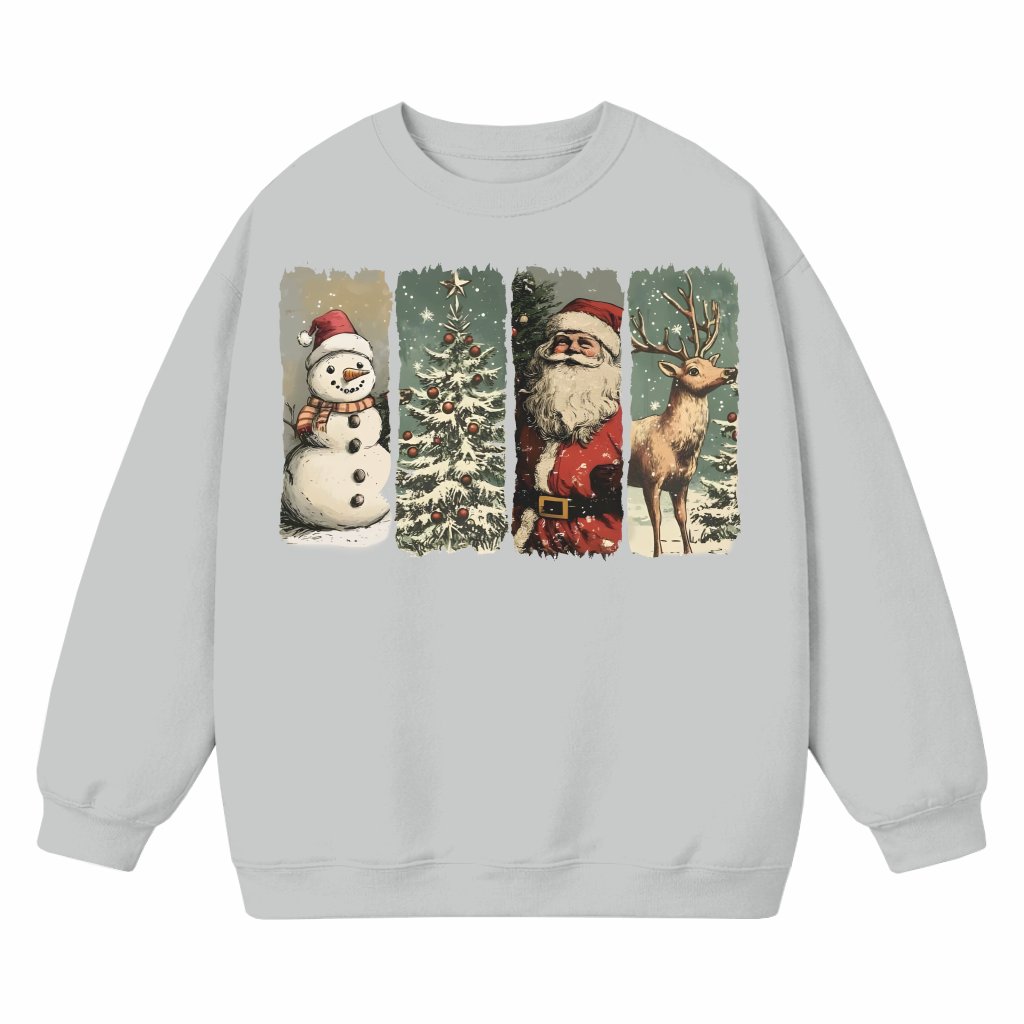 Retro Vintage Santa Claus Sweatshirt – Christmas Gift - front view