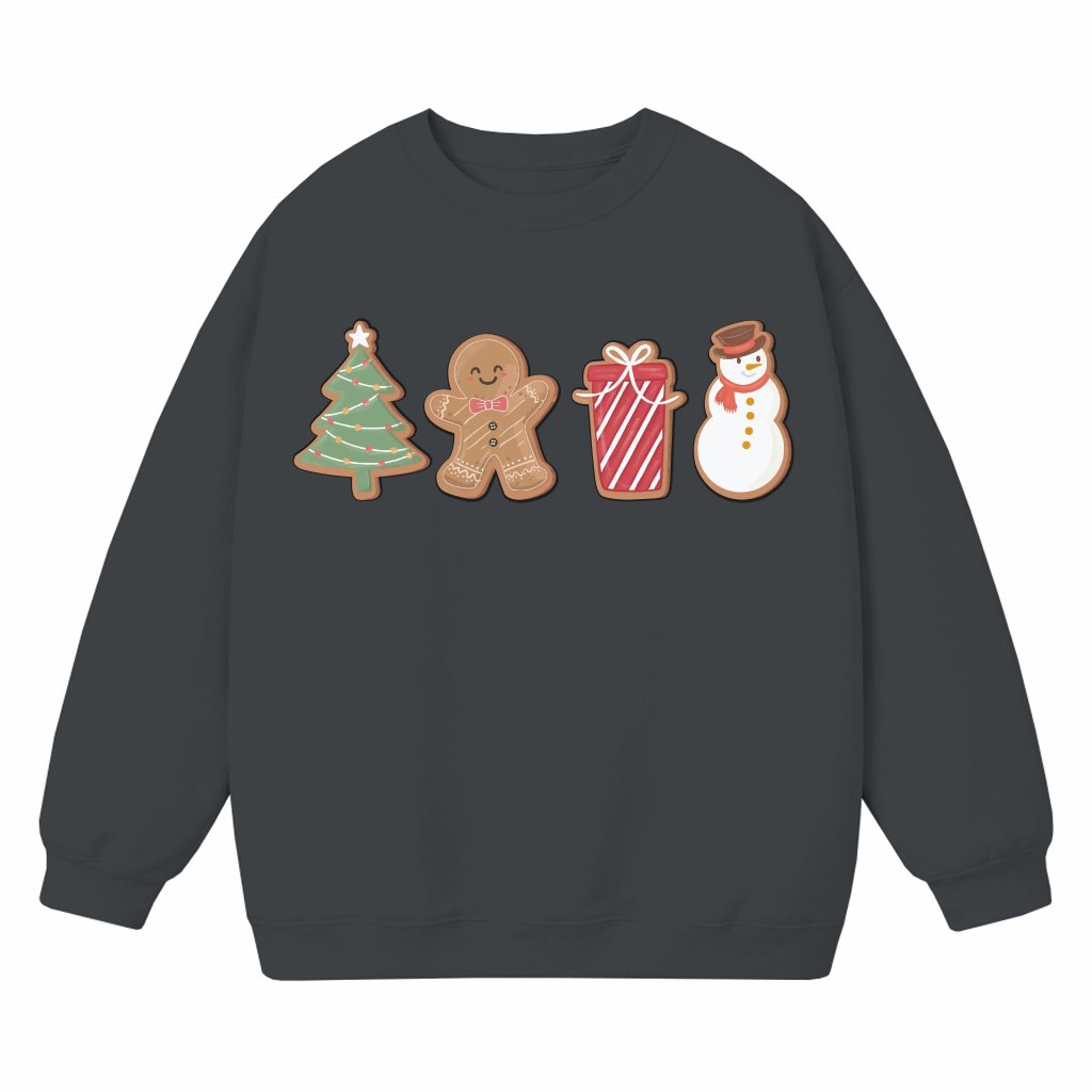 Cute Gingerbread Cookies Sweatshirt – Christmas Gift Merry Holiday Crewneck - front view